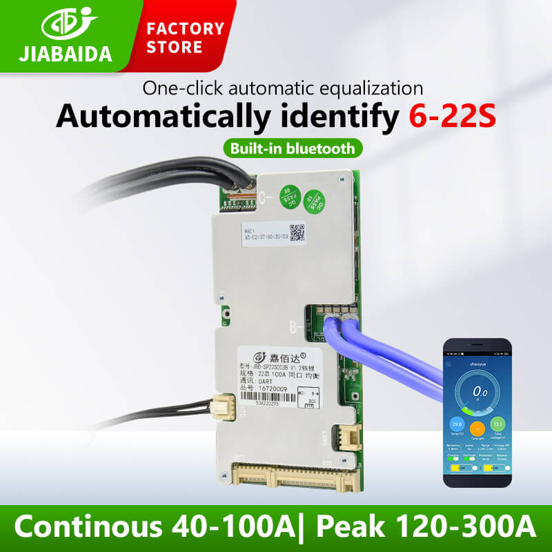 Jbd Jaibaida 6s-22s 60a Smart Lithuim Battery Bms
