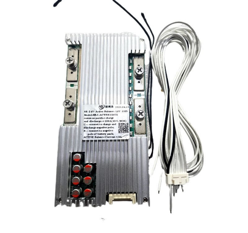 HBJ 8S LFP 100A HARDWARE BMS WITH 3A ACTIVE BALANCER