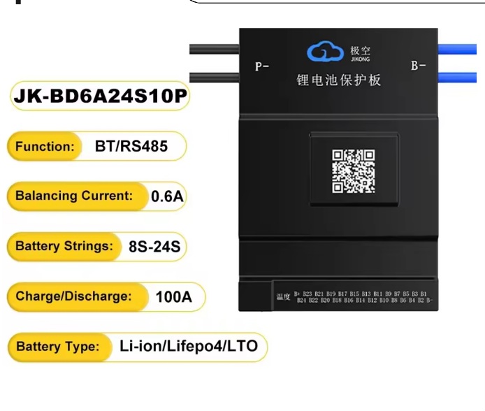 JK JIKONG BD6A24S10P 100A 8-24S SMART BMS